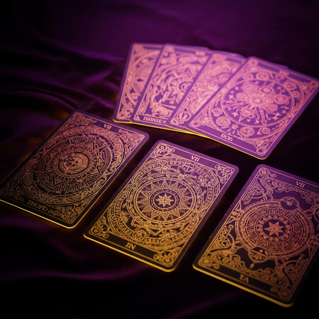 Cartas de tarot iluminadas para lectura de amor